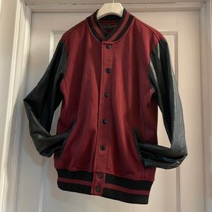 Maroon & Black Varsity Jacket